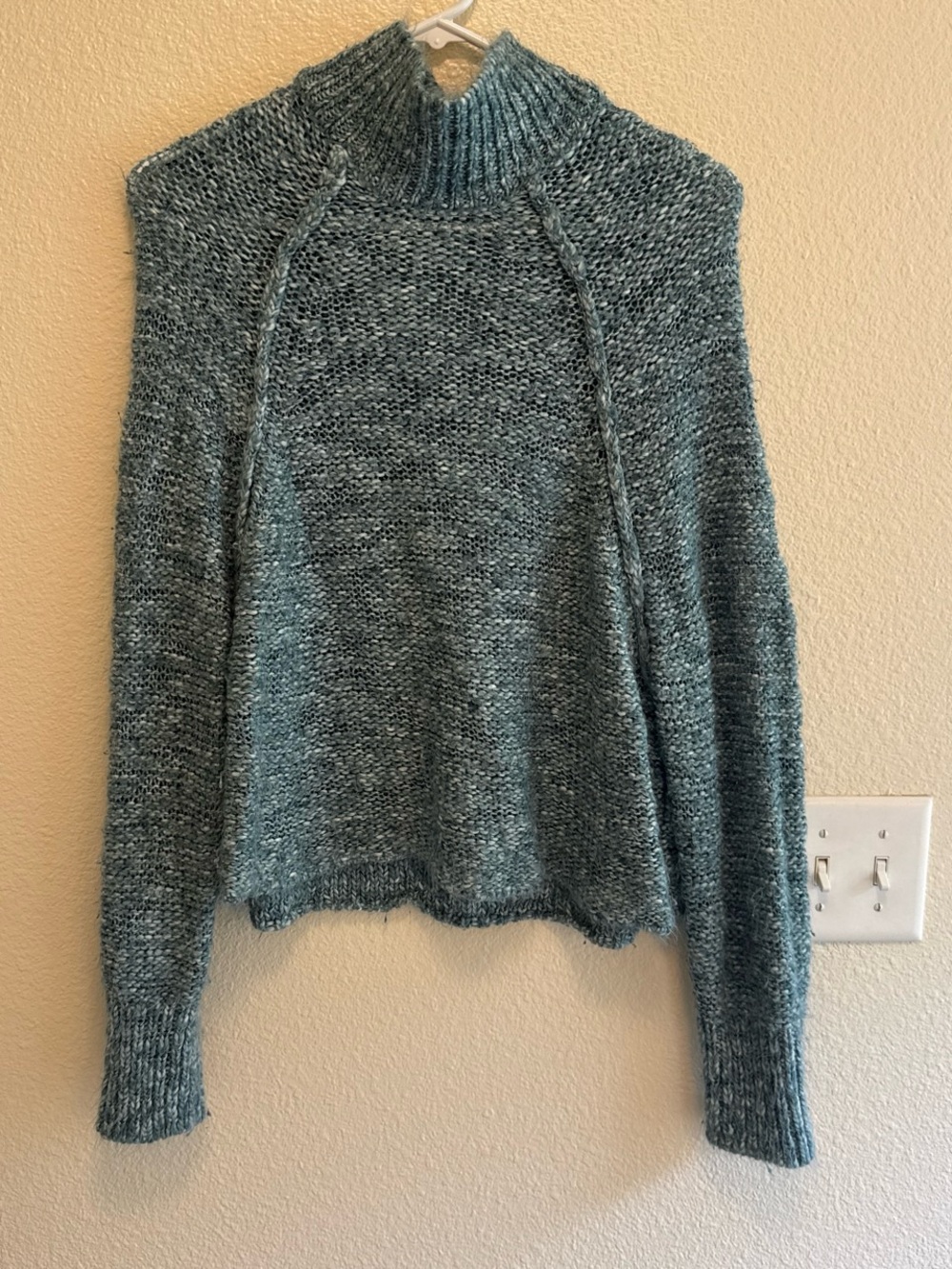 O'Neill Teal Mock Turtleneck Knit Sweater